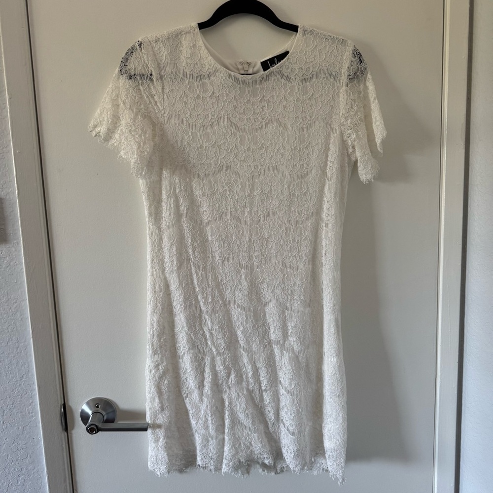 EUC Take Me to Brunch Ivory Lace Shift Dress